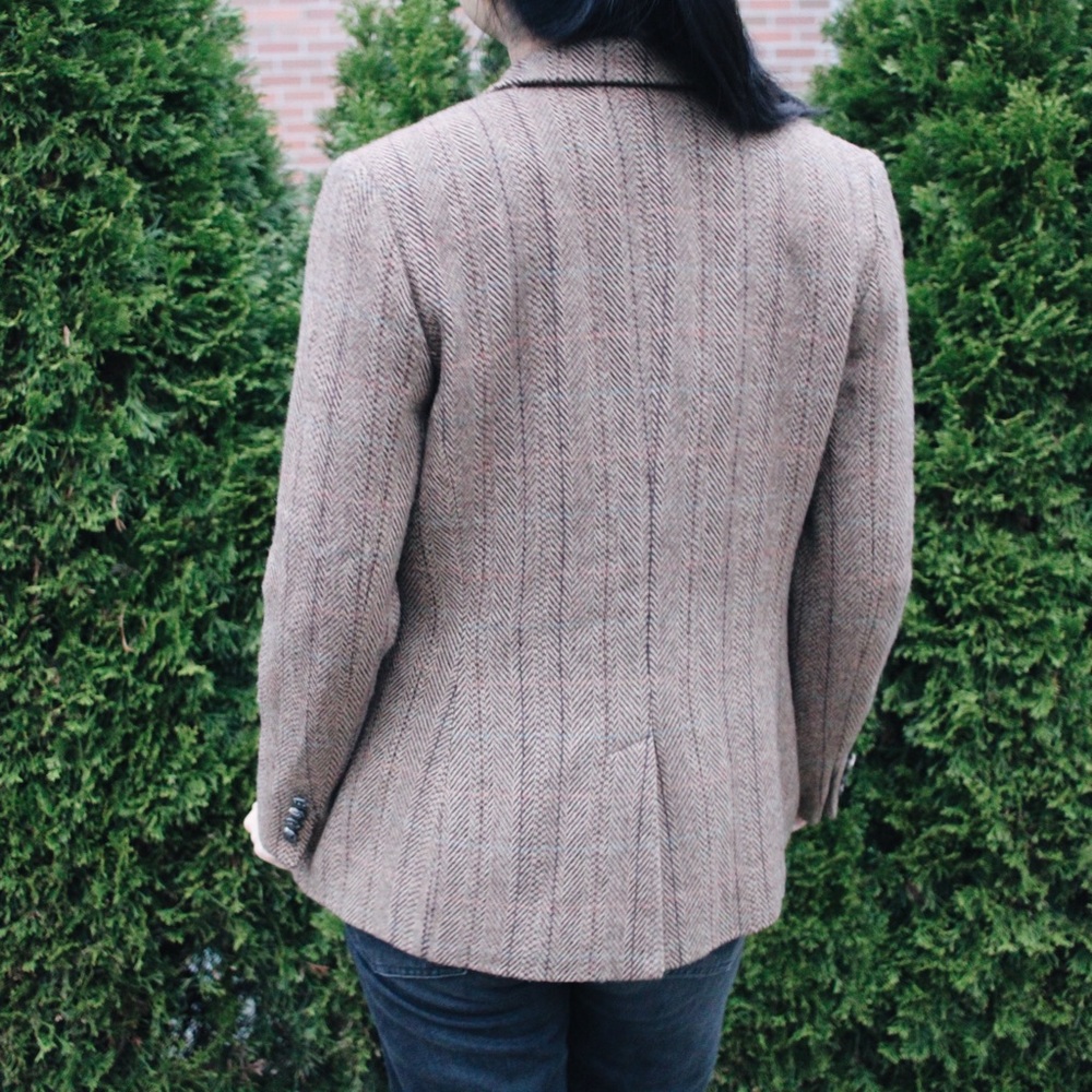 RALPH LAUREN - 90s Wool Tweed Blazer (Vintage) - Picture 3 of 9
